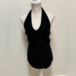 Lioness Black Knit Halter Top Size Small